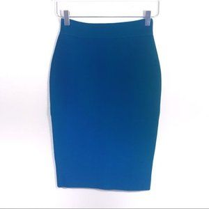 Bandage Stretch Fitted Pencil Skirt in Teal Size Small NWOT